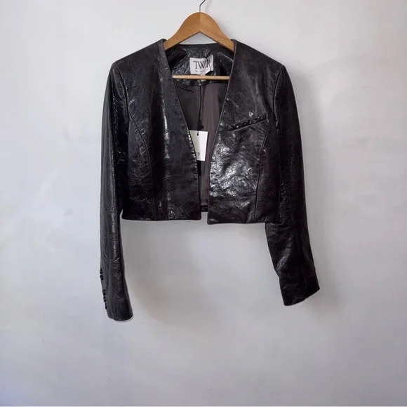 TWP Cropped Leather Jacket - Picture 2 of 9